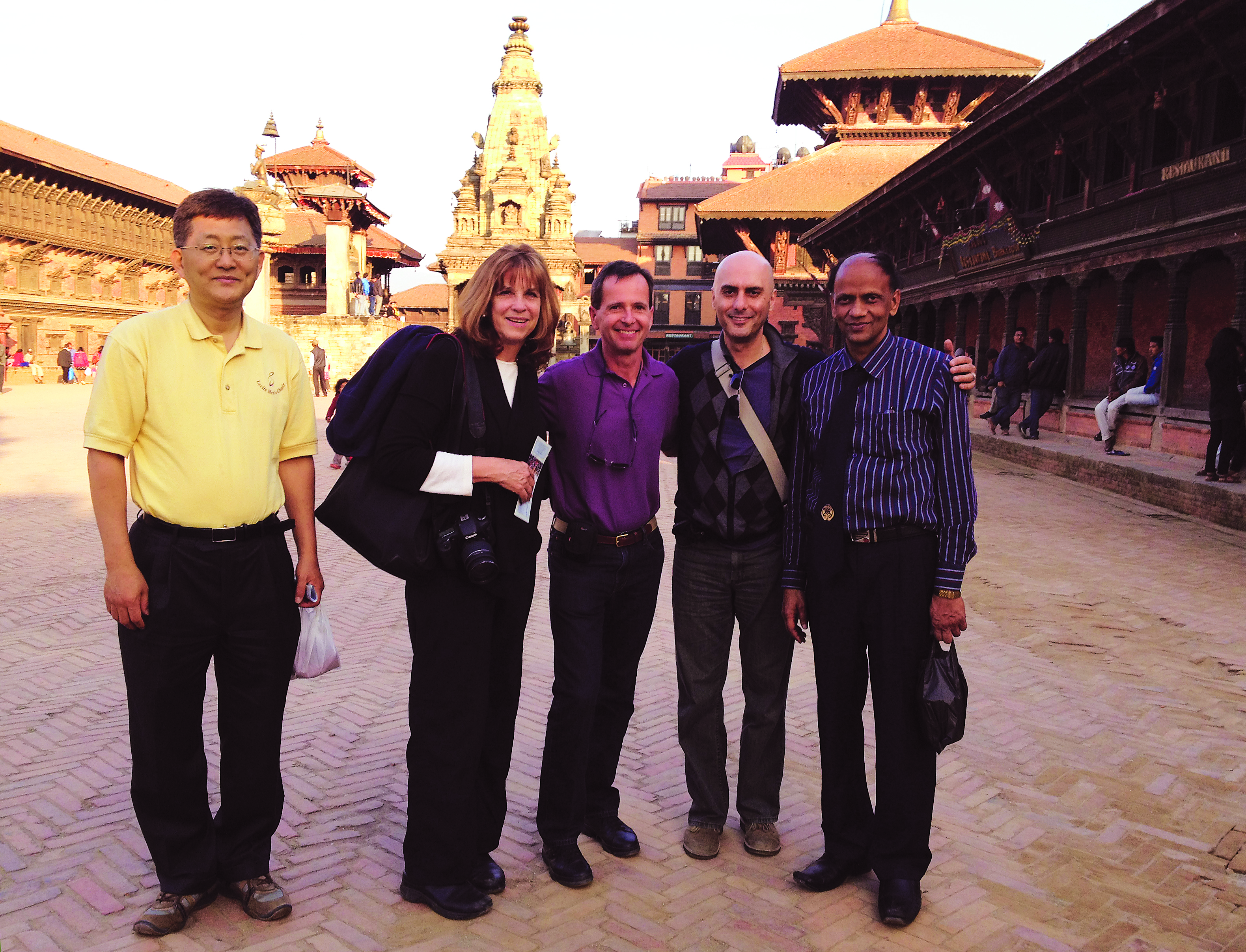 IVP Nepal Host and Dr. Roberts visiting Bhaktapur 
